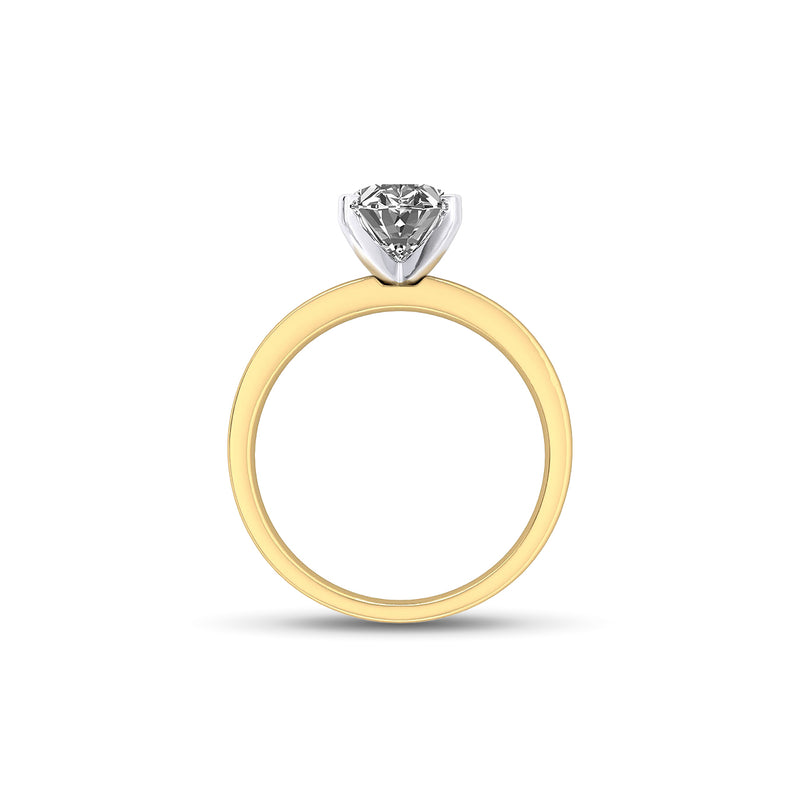 ENS4P1OV200 - Classic Oval Solitaire Engagement Ring (2.00 CT)