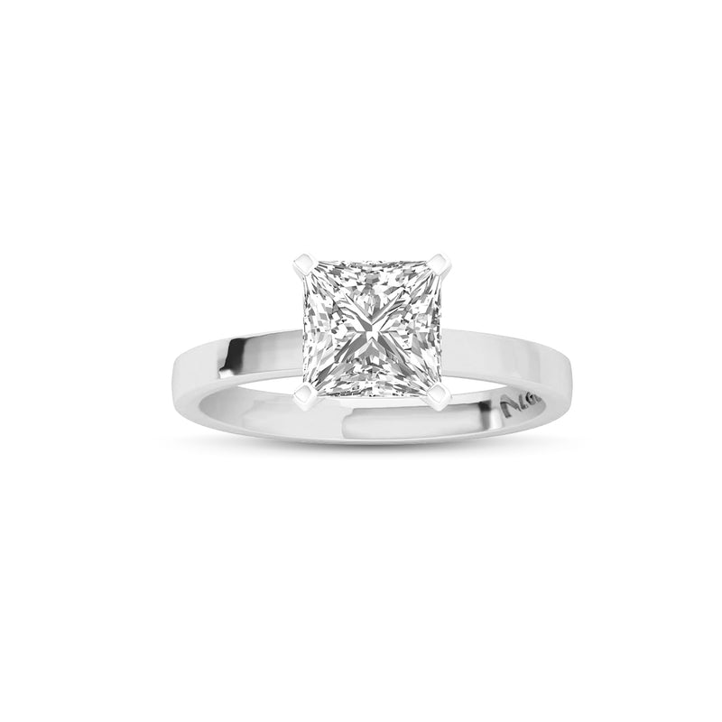 ENS4P1PR200 - Classic Princess Solitaire Engagement Ring (2.00 CT)