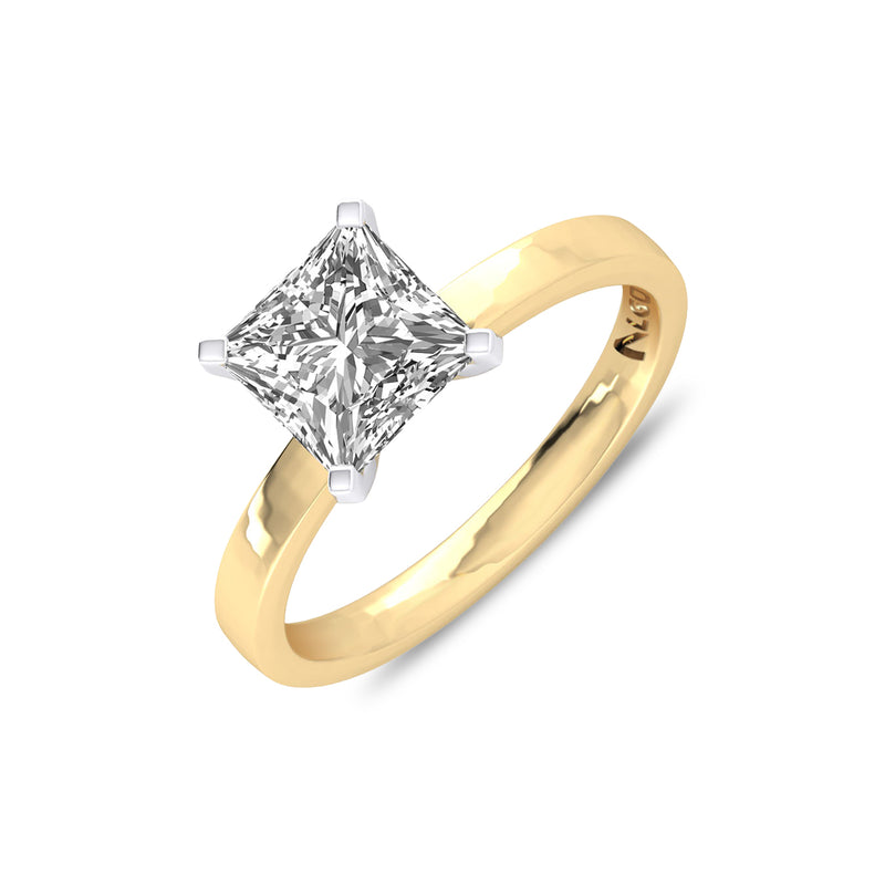 ENS4P1PR200 - Classic Princess Solitaire Engagement Ring (2.00 CT)