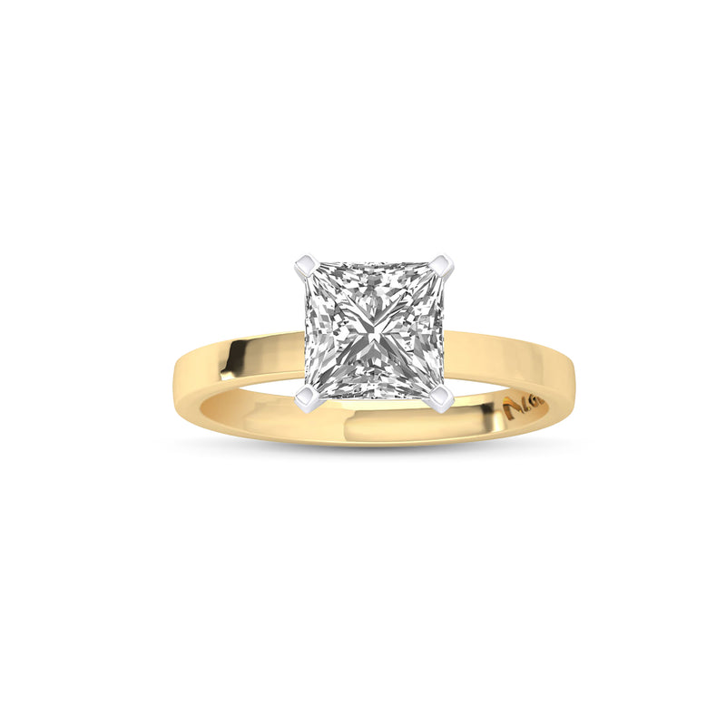 ENS4P1PR200 - Classic Princess Solitaire Engagement Ring (2.00 CT)