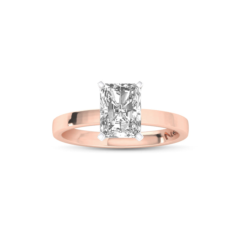 ENSO4P1RD200 - Classic Radiant Solitaire Engagement Ring (2.00 CT)