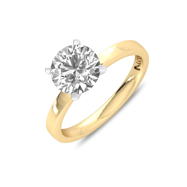 ENS4P1RO200 - Classic Round Solitaire Engagement Ring (2.00 CT)