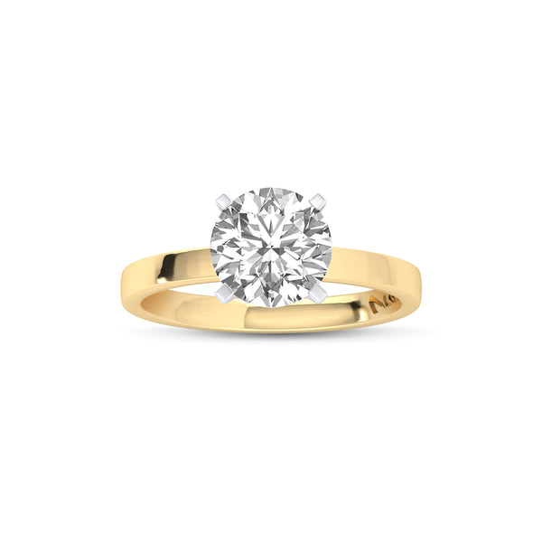 ENS4P1RO200 - Classic Round Solitaire Engagement Ring (2.00 CT)