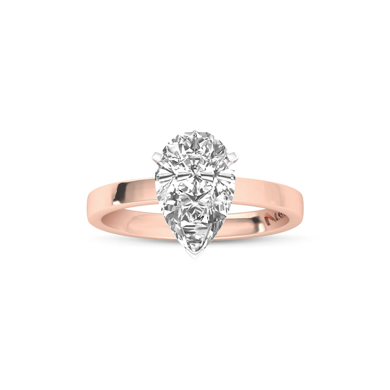 ENS4P1PS200 - Classic Pear Solitaire Engagement Ring (2.00 CT)