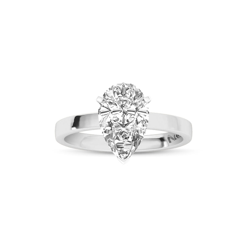 ENS4P1PS200 - Classic Pear Solitaire Engagement Ring (2.00 CT)