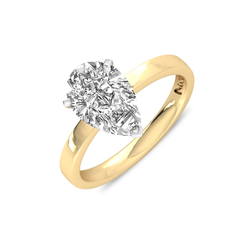 ENS4P1PS200 - Classic Pear Solitaire Engagement Ring (2.00 CT)