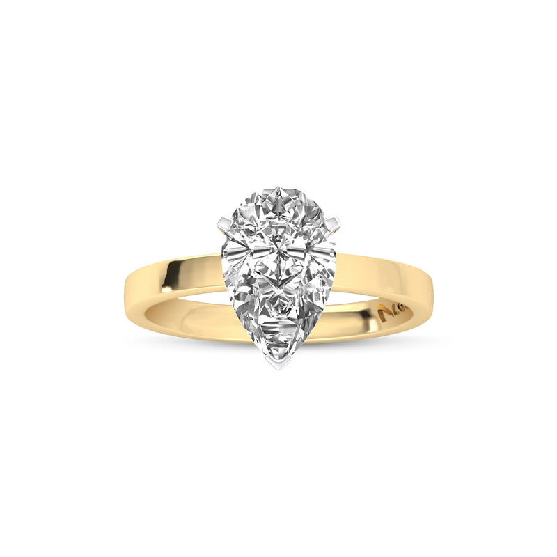 ENS4P1PS200 - Classic Pear Solitaire Engagement Ring (2.00 CT)
