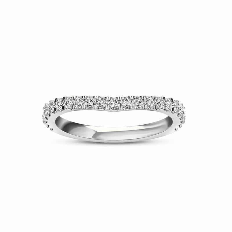 WBF23R51 - Slightly Curved French Pave (1/2 ct. tw)